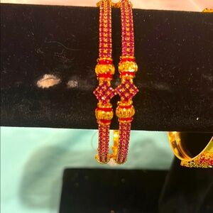 fushia rhino bangles